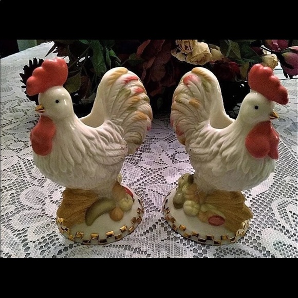 Lenox Rise N Shine Rooster Candlesticks - Picture 2 of 5